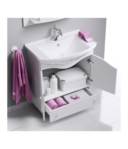 Тумба с умывальником AQWELLA Franchesca 86,5 Белый FR0108